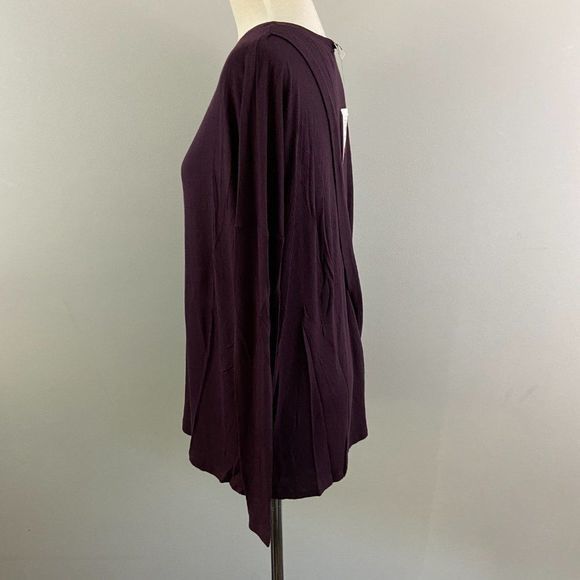 NWT H BY BORDEAUX Purple Cross Back Crew Neck Swea - Picture 3 of 9